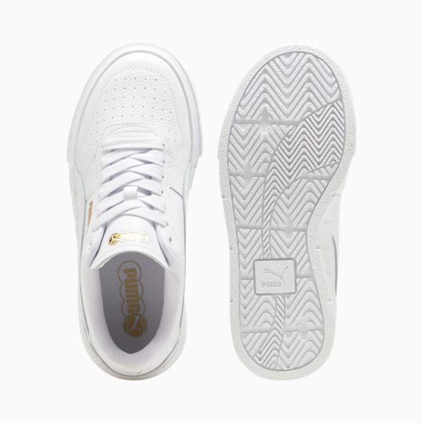 Tenis para jóvenes PUMA Cali Court de cuero, PUMA White-PUMA Gold, large-MEX