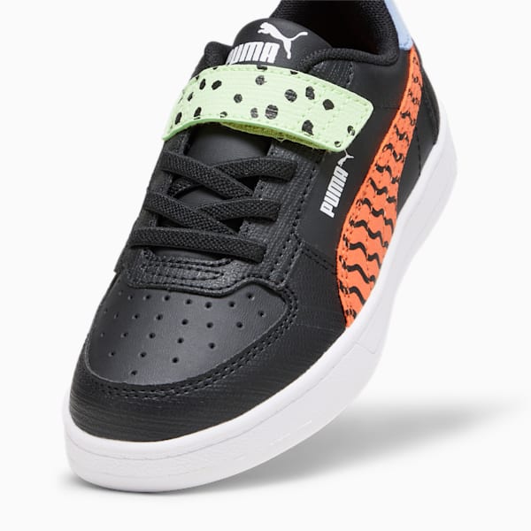 PUMA Caven 2.0 Mix Match Kids' Sneakers, PUMA Black-Hot Heat-Spring Fern-Blissful Blue-PUMA White, large-ZAF