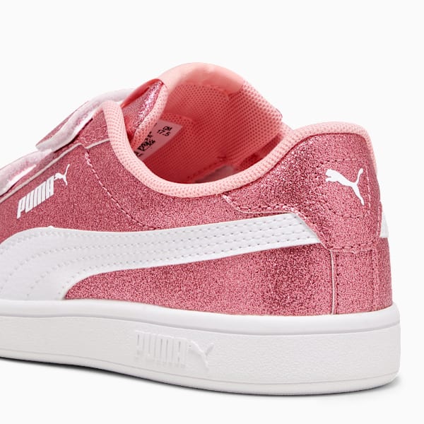 Tenis para niñas PUMASmash 3.0 Glitz Glam, Peach Smoothie-PUMA White, large-MEX