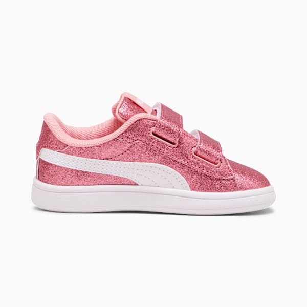 Tenis para bebé PUMA Smash 3.0 Glitz Glam, Peach Smoothie-PUMA White, large-MEX