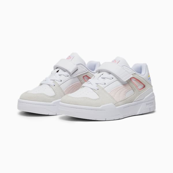 Zapatillas Slipstream Sweater para niñas, PUMA White-Warm White-Peach Smoothie, large-ARG