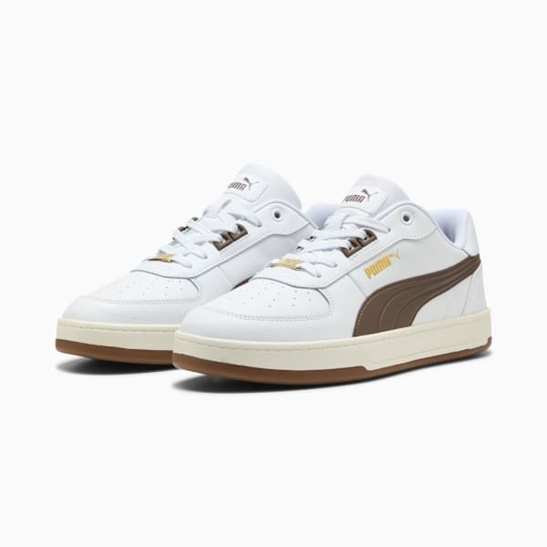 Puma Caven 2.0 Lux Unisex Sneakers, PUMA White-Flat Bronze-Gum, large-ZAF