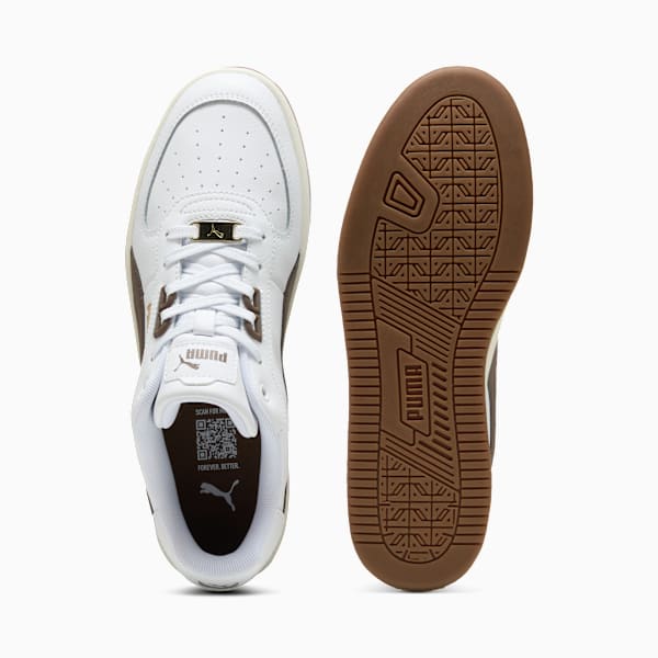 Puma Caven 2.0 Lux Unisex Sneakers, PUMA White-Flat Bronze-Gum, large-ZAF