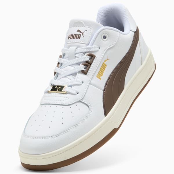 Puma Caven 2.0 Lux Unisex Sneakers, PUMA White-Flat Bronze-Gum, large-ZAF