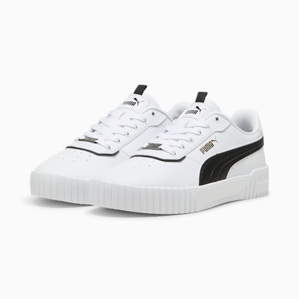 Carina 2.0 Lux Women's Sneakers, PUMA White-PUMA Black-Bronze, large-ZAF