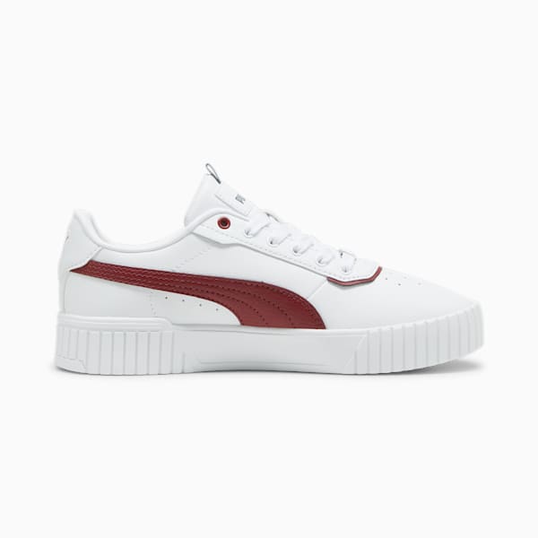 Carina 2.0 Lux Women's Sneakers, PUMA White-Intense Red-PUMA Silver, large-ZAF