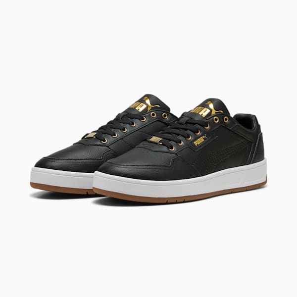 Court Classic Lux Sneakers, PUMA Black-PUMA Black-PUMA Gold, large-ZAF