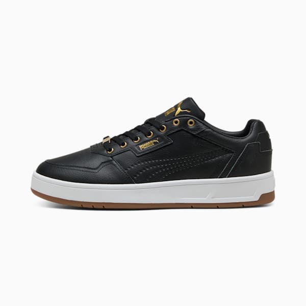 Court Classic Lux Sneakers, PUMA Black-PUMA Black-PUMA Gold, large-ZAF