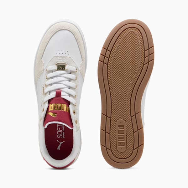 Court Classic Lux SD Unisex Sneakers, PUMA White-Alpine Snow-Dark Crimson, large-ZAF