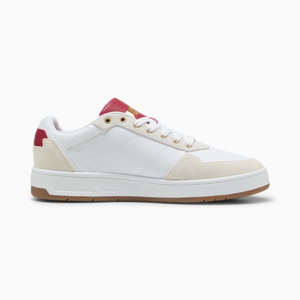 Court Classic Lux SD Unisex Sneakers, PUMA White-Alpine Snow-Dark Crimson, large-ZAF