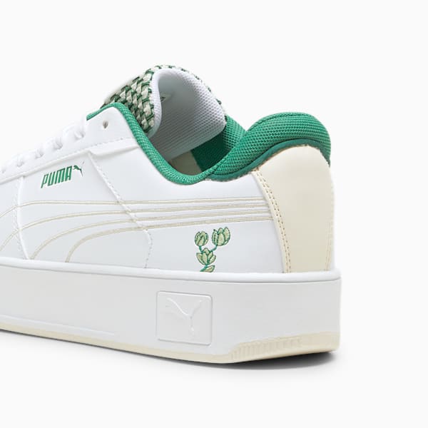 Carina Street Blossom Women's Sneakers, PUMA White-Sugared Almond-Archive Green, large-ZAF