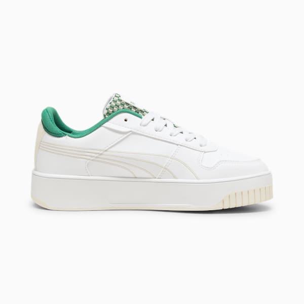 Carina Street Blossom Women's Sneakers, PUMA White-Sugared Almond-Archive Green, large-ZAF