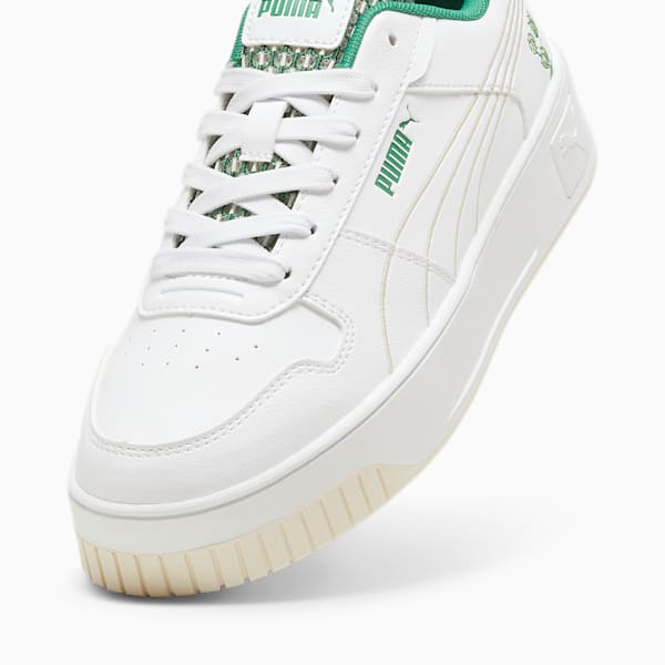 Carina Street Blossom Women's Sneakers, PUMA White-Sugared Almond-Archive Green, large-ZAF