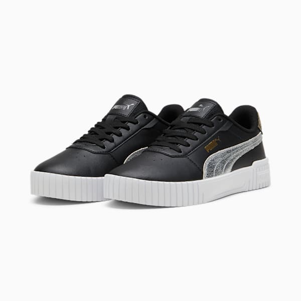 Carina 2.0 Metallic Shine Women's Sneakers, PUMA Black-PUMA Silver-PUMA Gold, large-ZAF