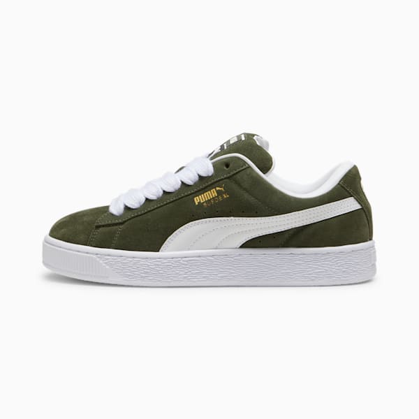 Suede XL Sneakers Unisex, Dark Olive-PUMA White, large-ZAF