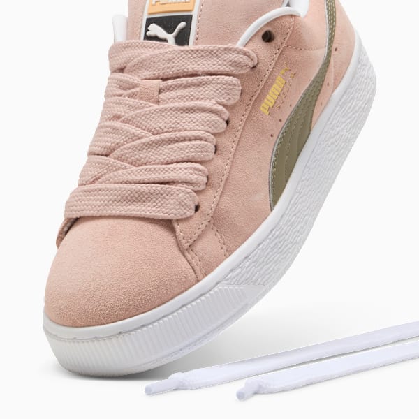 Suede XL Sneakers Unisex, Rose Quartz-Velvet Moss-PUMA White, large-ZAF