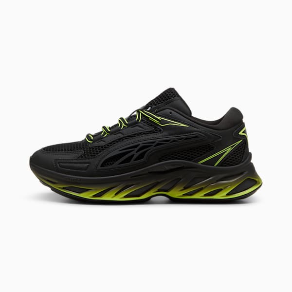 Exotek NITRO™ Racing Sneakers, PUMA Black-Electric Lime, large-ZAF