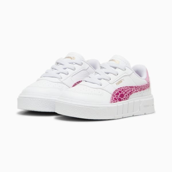 Cali Court Animal Toddler Sneakers, PUMA White-Magenta Gleam, large-MEX