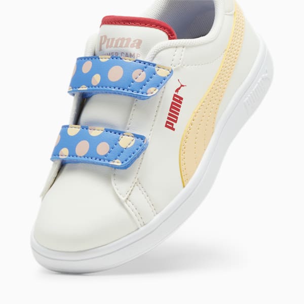 PUMA Smash 3.0 Summer Camp Kids' Sneakers, Warm White-Chamomile-PUMA White, large-ZAF