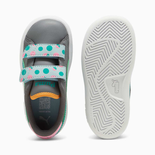 PUMA Smash 3.0 Summer Camp Toddlers' Sneakers, Cool Dark Gray-Sparkling Green-PUMA White, large-ZAF