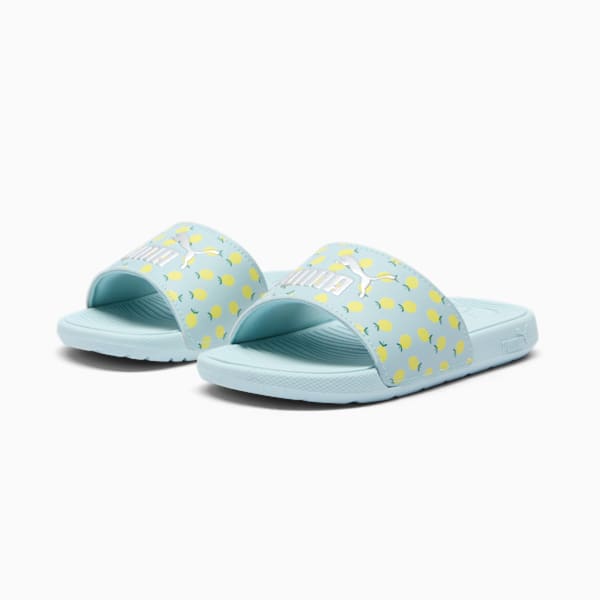 Sandalias Cool Cat 2.0 Lemon para niñas, Turquoise Surf-PUMA Silver-Lime Sheen-Vine, large-ARG