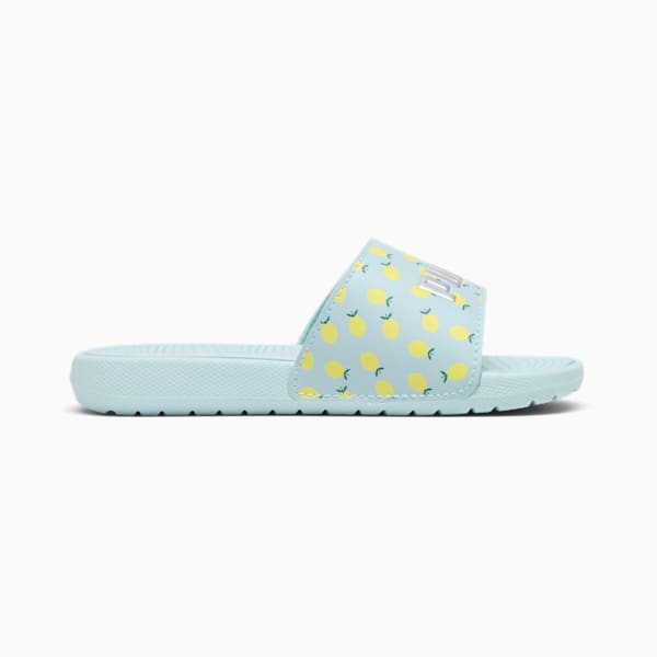 Sandalias Cool Cat 2.0 Lemon para niñas, Turquoise Surf-PUMA Silver-Lime Sheen-Vine, large-ARG
