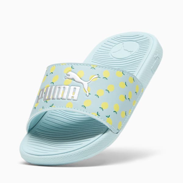 Sandalias Cool Cat 2.0 Lemon para niñas, Turquoise Surf-PUMA Silver-Lime Sheen-Vine, large-ARG