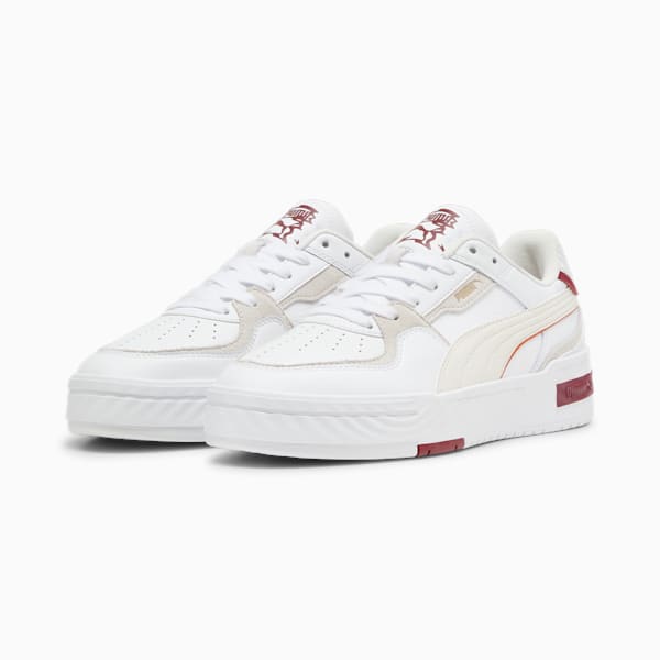 CA Pro Ripple Earth Sneakers, PUMA White-Frosted Ivory-Intense Red, large-ZAF