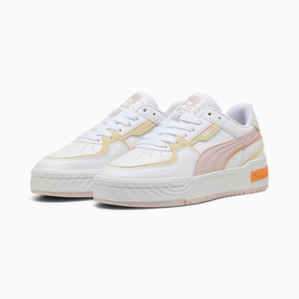 CA Pro Ripple Earth Sneakers, PUMA White-Mauve Mist-Bright Melon, large-ZAF