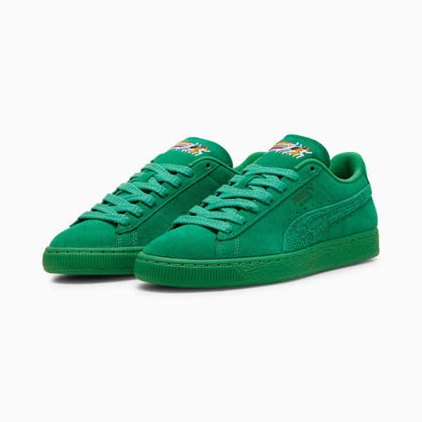 LOVE MARATHON Suede Sneakers, Meadow-Meadow, large-MEX