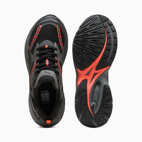 PUMA Morphic Athletic Sneakers, PUMA Black-Puma Aged Silver-Glowing Red, large-ZAF