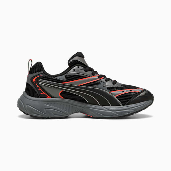 PUMA Morphic Athletic Sneakers, PUMA Black-Puma Aged Silver-Glowing Red, large-ZAF
