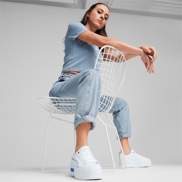 Mayze Retro Resort Women's Sneakers, PUMA White-PUMA Team Royal, large-ZAF