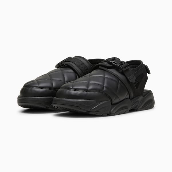 PUMA x PLEASURES TS-01 Quilt Sandals, PUMA Black, large-ZAF