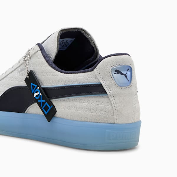 Zapatillas Suede PUMA x PLAYSTATION, Glacial Gray-New Navy, large-ARG