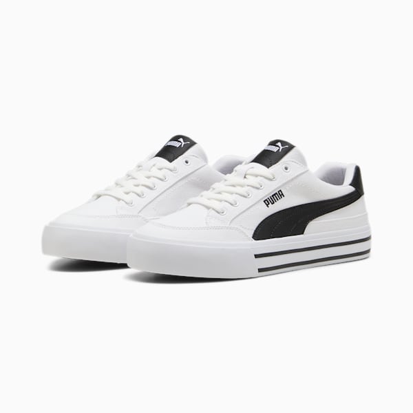 Tenis Court Classic Vulc Formstrip, PUMA White-PUMA Black, large-MEX