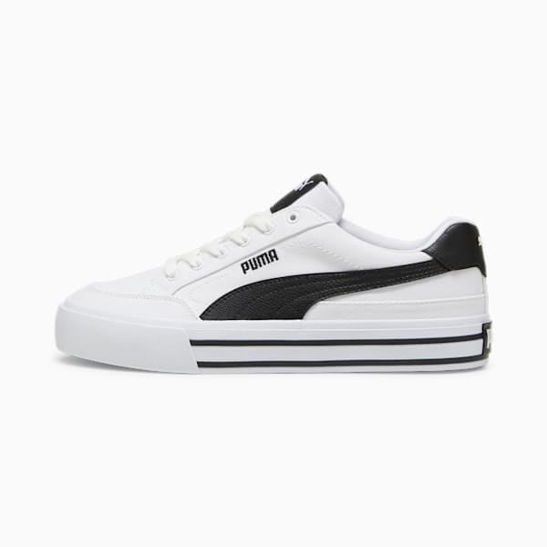Tenis Court Classic Vulc Formstrip, PUMA White-PUMA Black, large-MEX