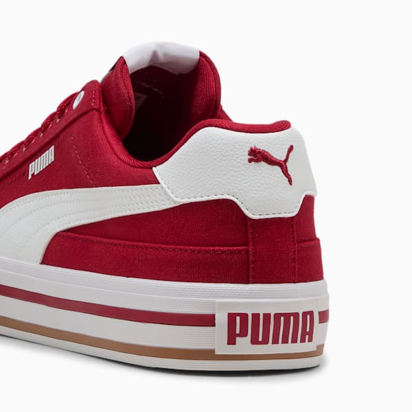 Tenis Court Classic Vulc Formstrip, Dark Crimson-PUMA White, large-MEX