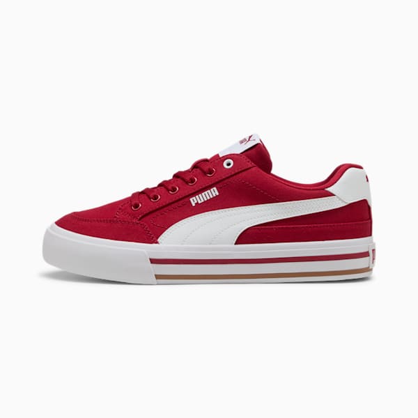 Tenis Court Classic Vulc Formstrip, Dark Crimson-PUMA White, large-MEX