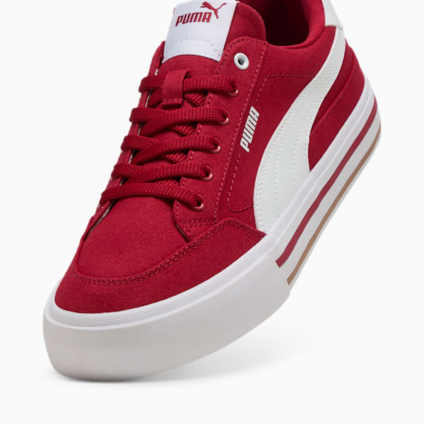 Tenis Court Classic Vulc Formstrip, Dark Crimson-PUMA White, large-MEX