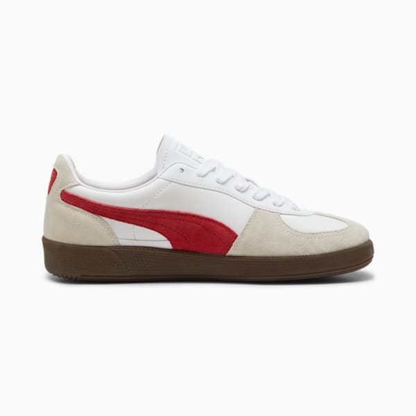 Palermo Leather Sneakers Unisex, PUMA White-Vapor Gray-Club Red, large-ZAF