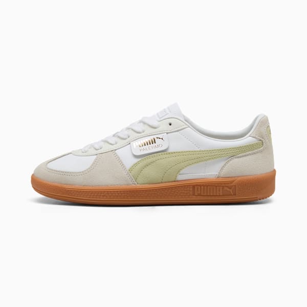 Palermo Leather Sneakers Unisex, PUMA White-Vapor Gray-Pistachio Green, large-ZAF