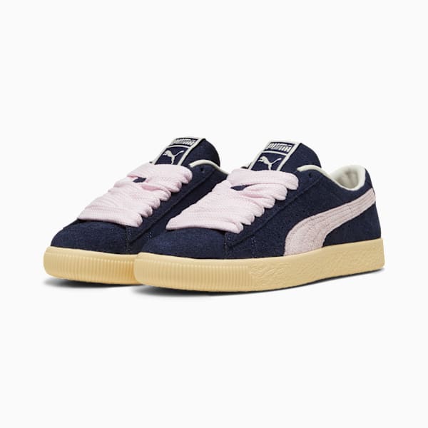 Suede VTG B-Girl Women's Sneakers, PUMA Navy-Light Straw, large-MEX