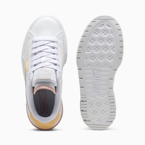 Mayze Crashed Youth Sneakers, PUMA White-Dewdrop, large-ZAF
