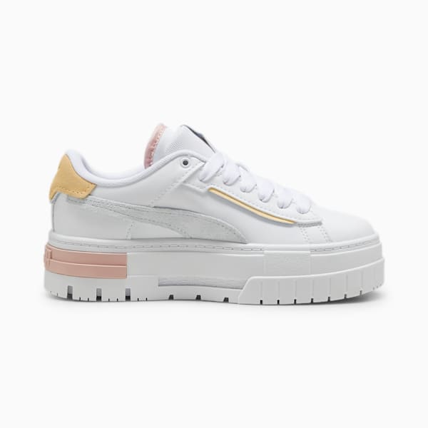 Mayze Crashed Youth Sneakers, PUMA White-Dewdrop, large-ZAF