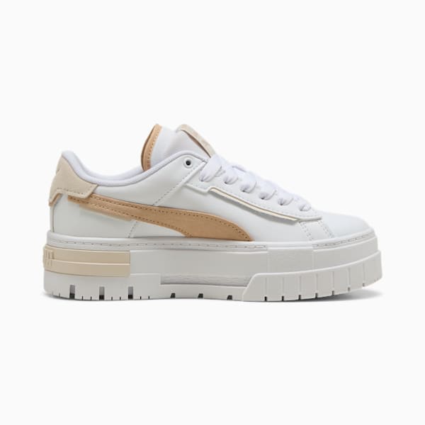 Mayze Crashed Youth Sneakers, PUMA White-Light Sand, large-ZAF