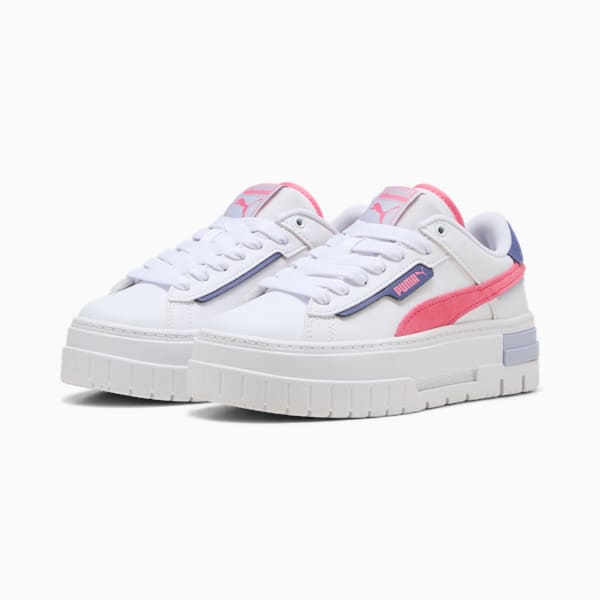 Mayze Crashed Youth Sneakers, PUMA White-Magic Rose, large-ZAF