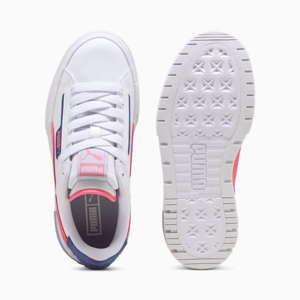Mayze Crashed Youth Sneakers, PUMA White-Magic Rose, large-ZAF