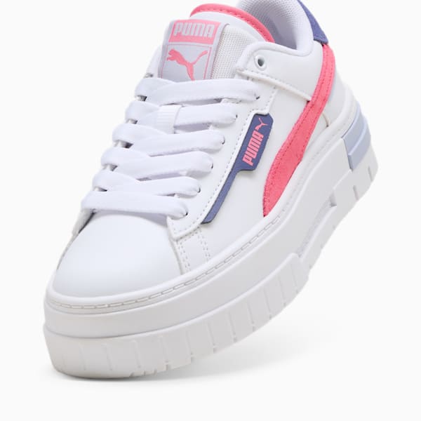 Mayze Crashed Youth Sneakers, PUMA White-Magic Rose, large-ZAF