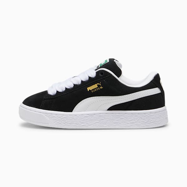Suede XL Youth Sneakers, PUMA Black-PUMA White, large-MEX